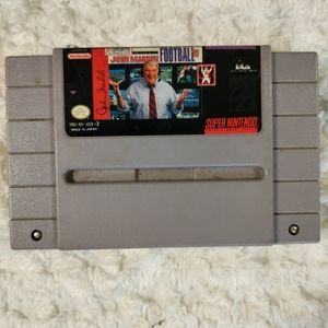 SNES Super Nintendo Game John Madden Football 93 - Tested!